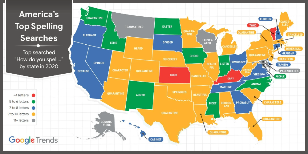 14 Fascinating Maps Of The U S Google Trends Cartographer Grade 