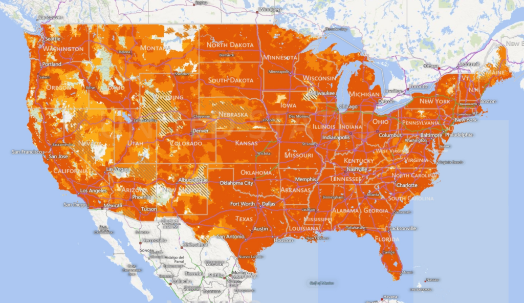 4g Network Map Of Us Map