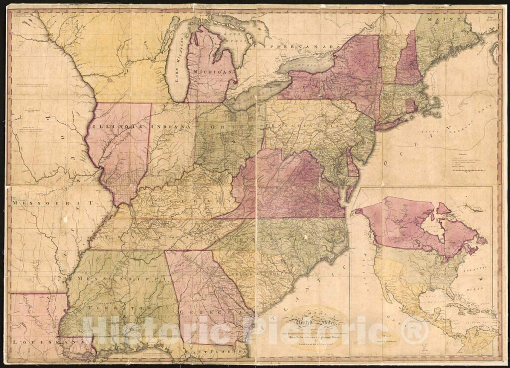 Amazon Historic 1804 Wall Map Map Of The United States 