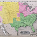 Amazon Map Of The United States In 1861 14 By 19 Inch Canvas Wall
