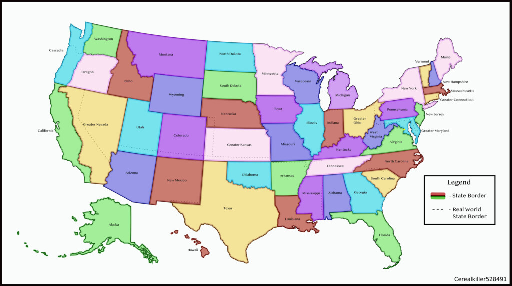 Anyone Have Other Maps Redrawing The United States Borders Maps