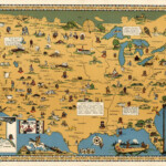 Buy USA Native American Indian Tribes Map Pictorial Map Wall Poster