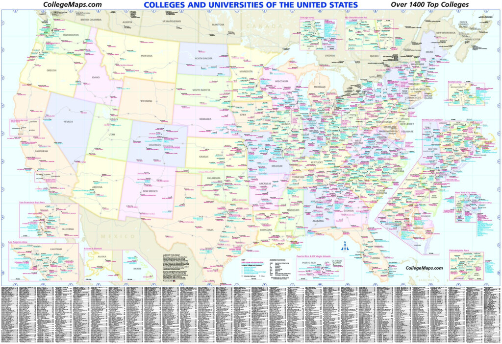 College Map Of Usa Kinderzimmer 2018