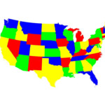 Color Map Of The United States Of America Map