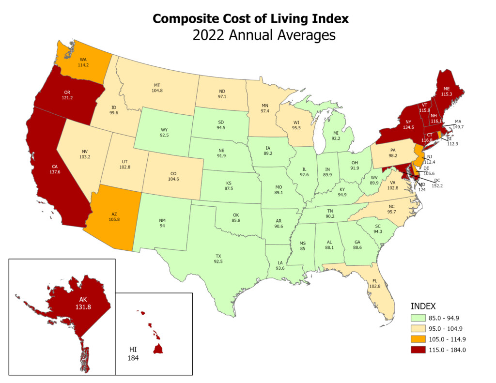 Cost Of Living Data Series Missouri Economic Research And Information 