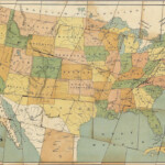 Dissected Outline Map Of The United States Of America Milton Bradley