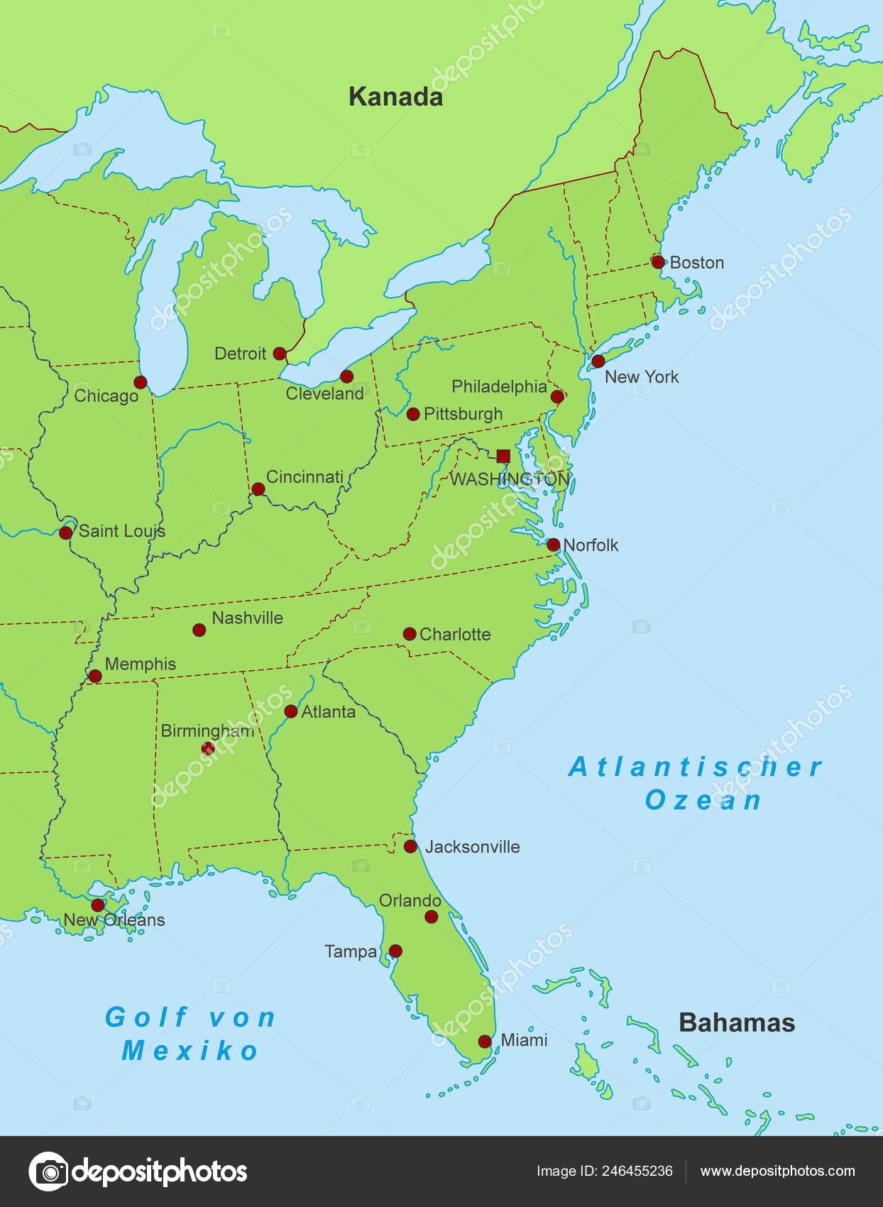 East Coast Map Printable Map Of The US