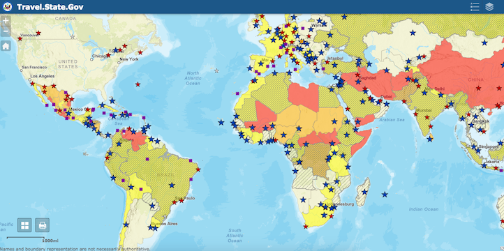 How To See U S Embassy Locations And Current Travel Advisories 