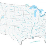Lakes And Rivers Map Of The United States GIS Geography