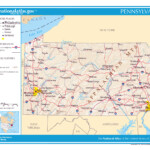 Laminated Map Large Detailed Map Of Pennsylvania State Poster 20 X 30