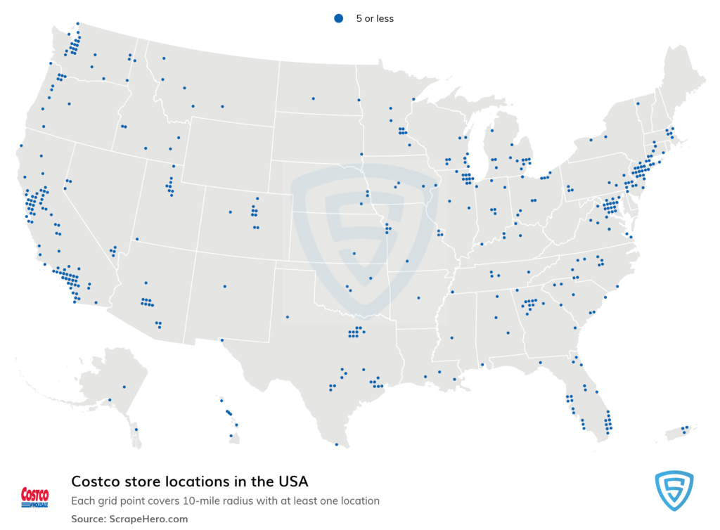 List Of All Costco Store Locations In The USA ScrapeHero Data Store