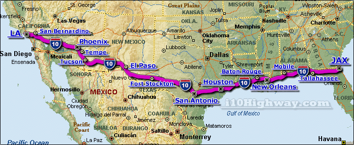 Map Analysis Blog Project I 10 Interstate System