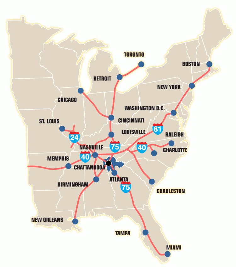 Map Of Eastern United States Interstates