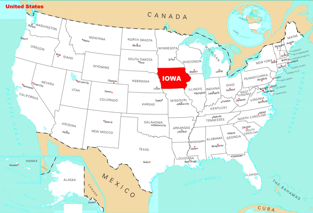 Map Of Iowa State Map Of USA United States Maps