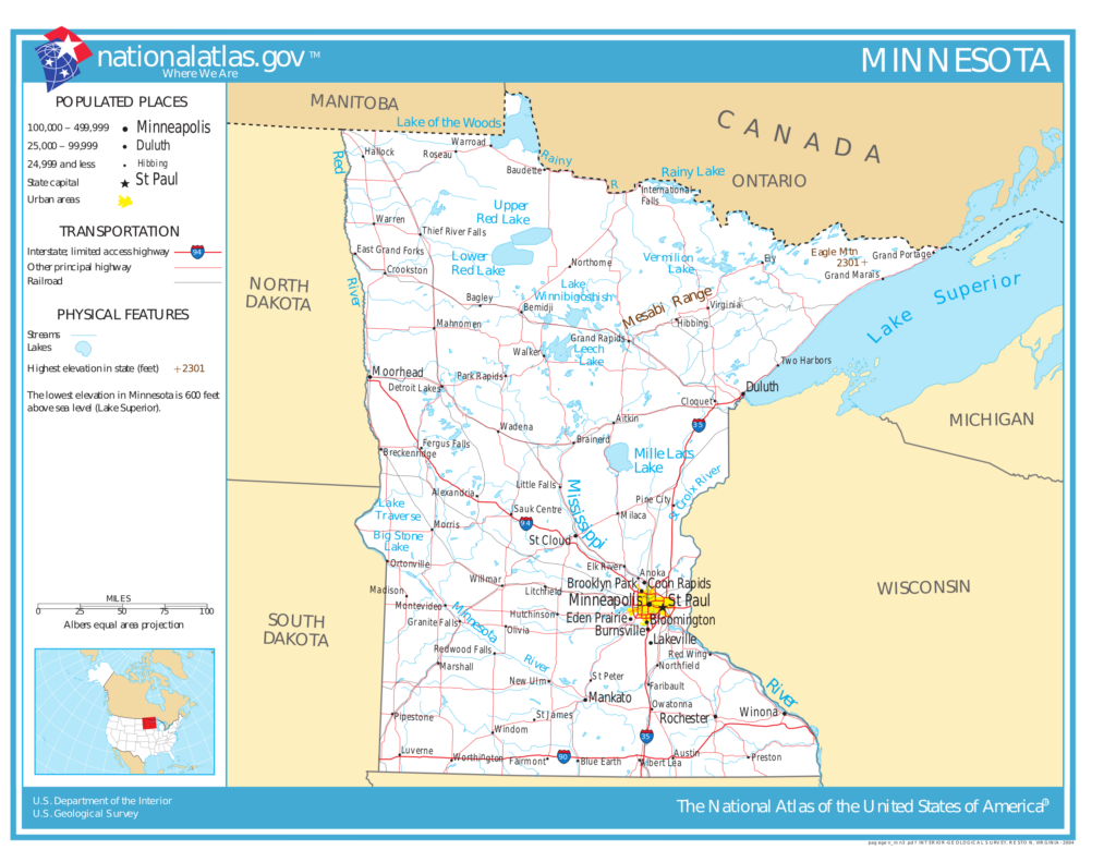 Map Of Minnesota Street Map Worldofmaps Online Maps And 