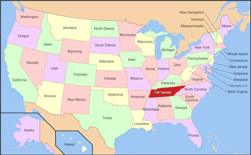 Map Of Tennessee State Map Of USA