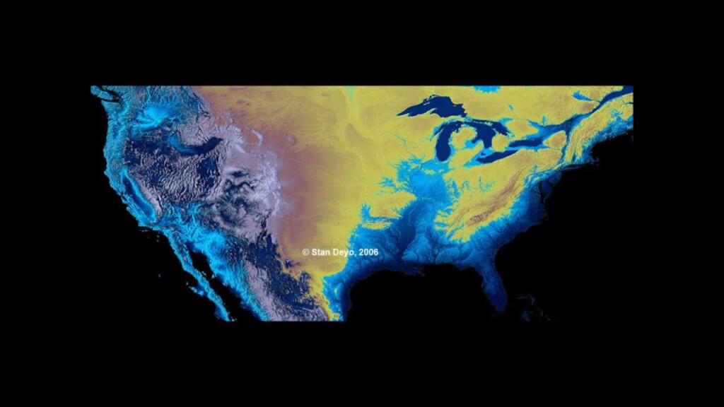 Map Of Us After New Madrid Quake