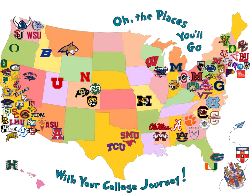 Map Of Us Colleges And Universities Map