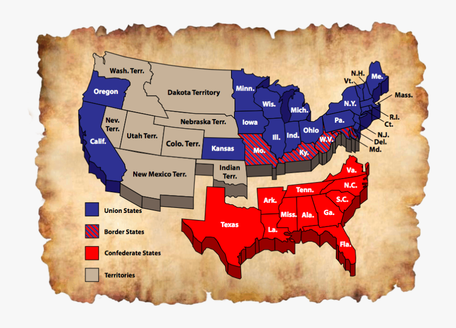 Map Of Usa During Civil War Civil War Confederate States Free 