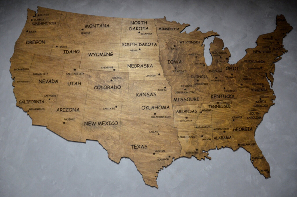 Map Of Usa Wall Art Topographic Map Of Usa With States