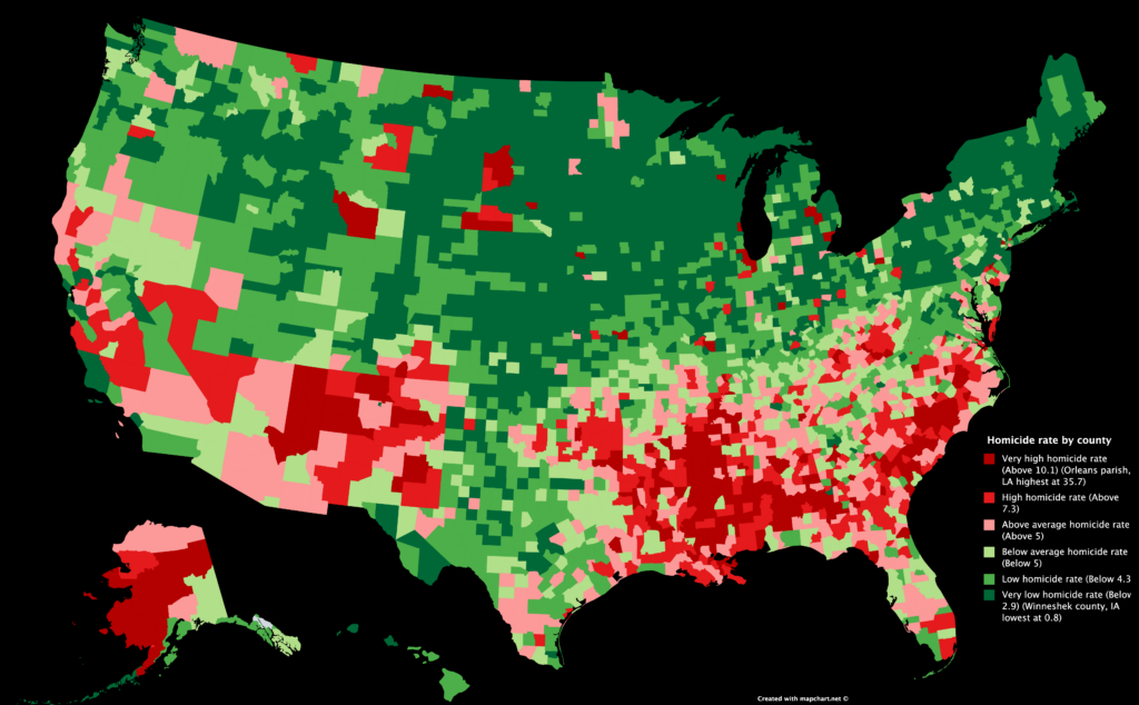 Map Showing Where The Murders Are In The U S Politics Forum PoFo