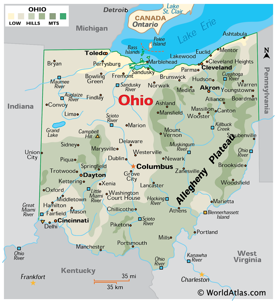 Mapas De Ohio Atlas Del Mundo