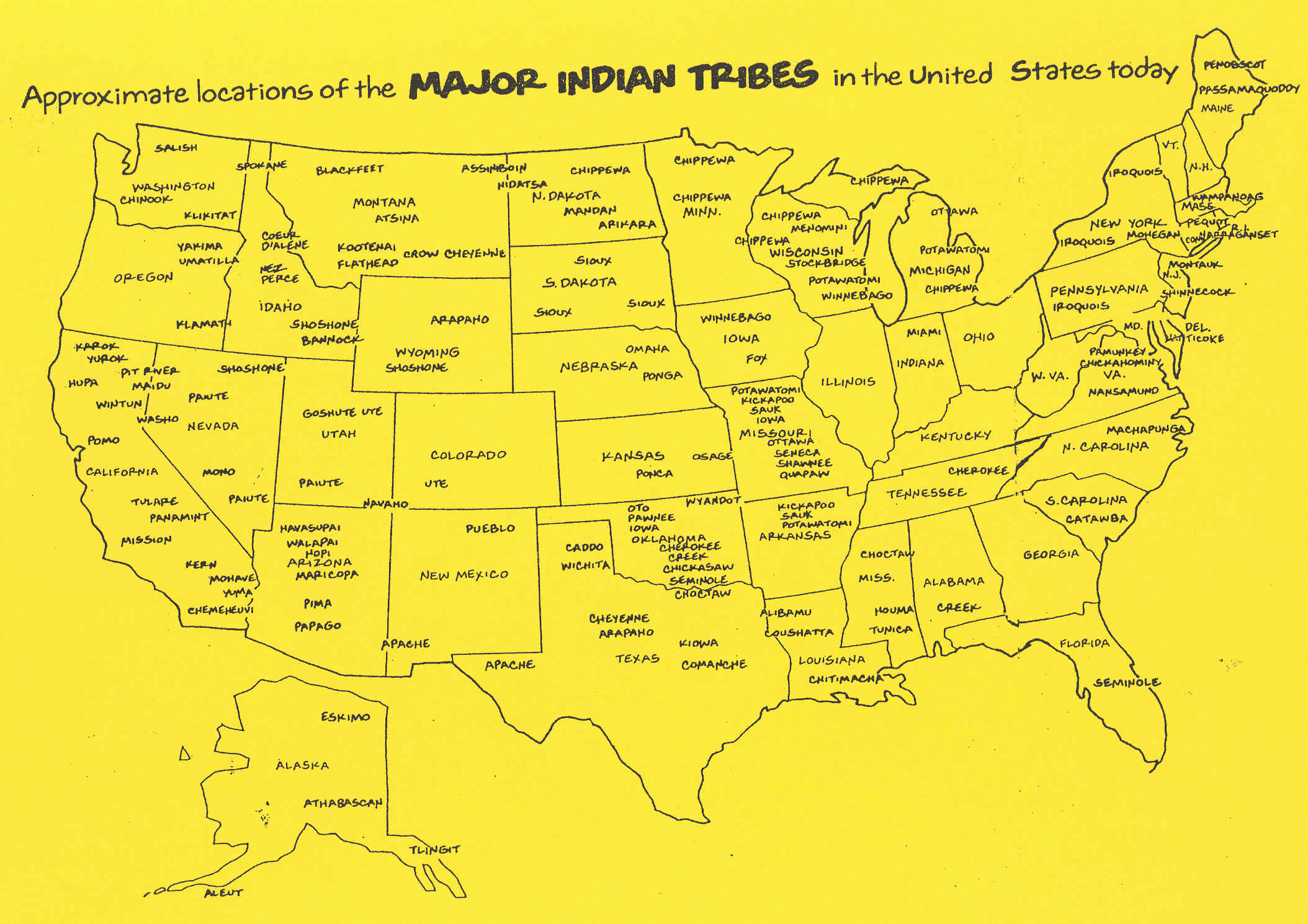 More Complete Map Of US Native American Tribes Tribe Native American