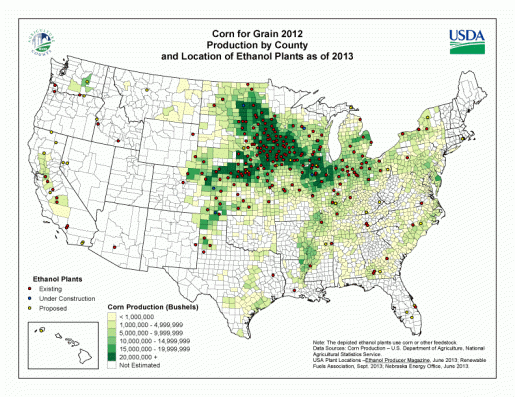 NASS Charts And Maps Ethanol Plant Locations U S Plants