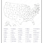 Printable 50 States In United States Of America Map United States Map