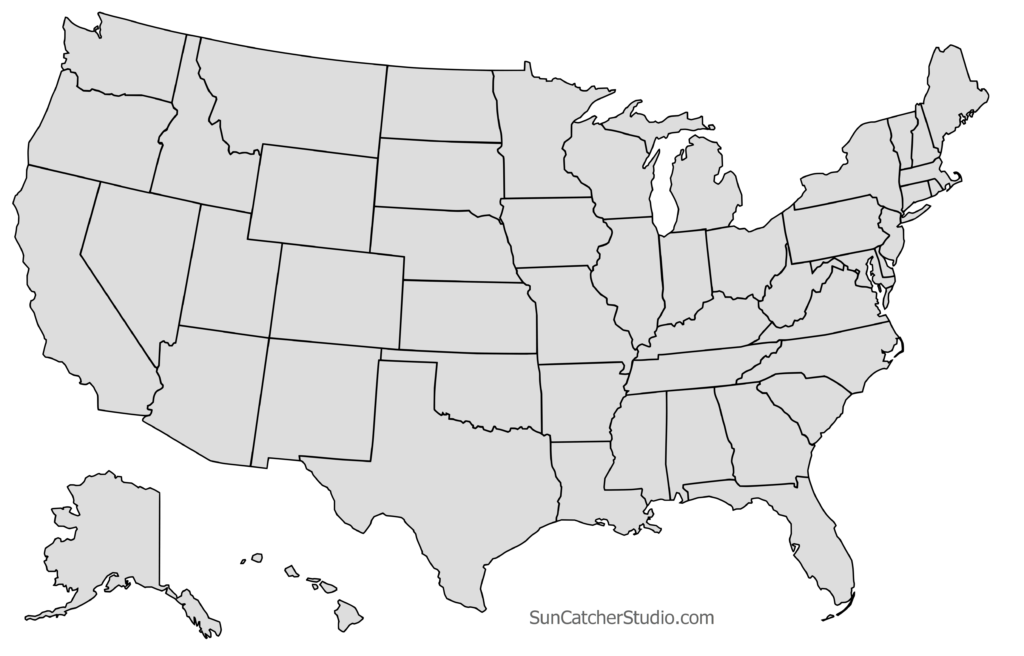 Printable Blank Map Of The United States Map