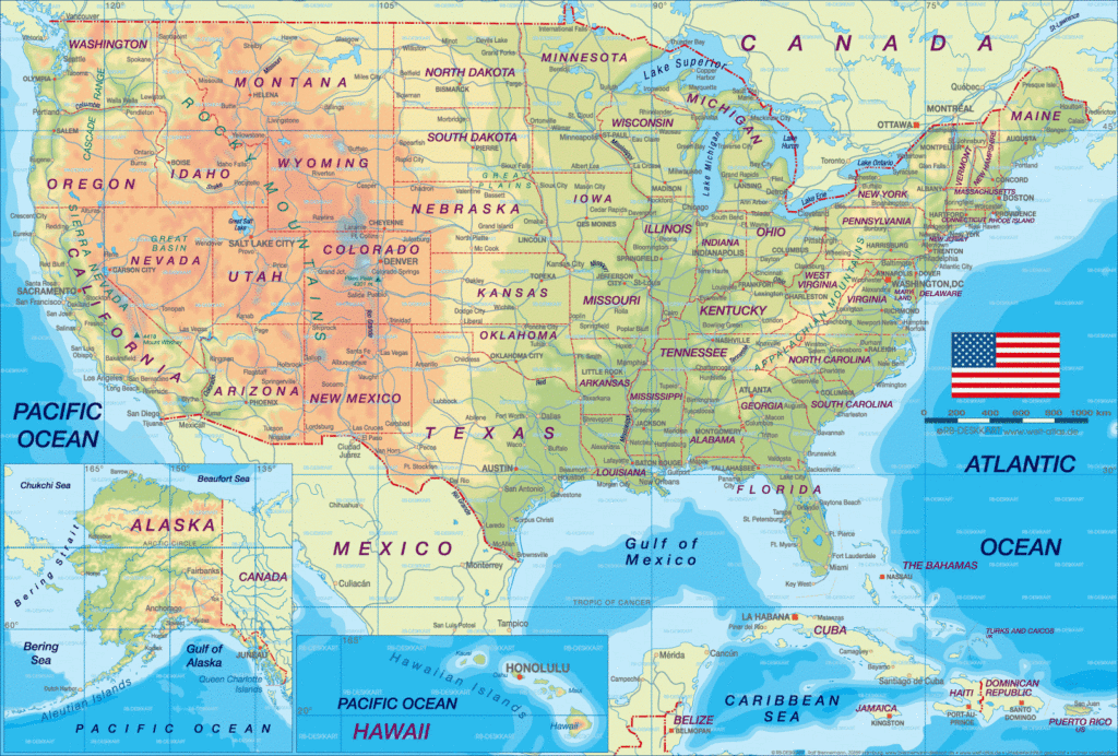 Printable Map Of USA Regions Map Of Hawaii Cities And Islands