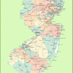 Road map of new jersey with cities United States Maps