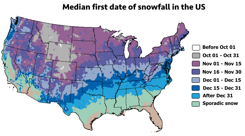 Snowiest Places In The United States Mapped Vivid Maps