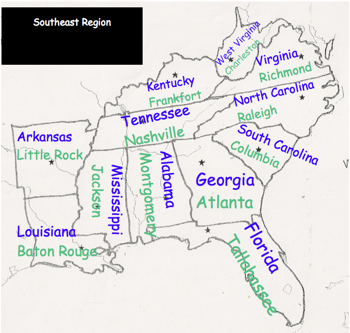 Southeast Region Mrs Oechsle s Fourth Grade