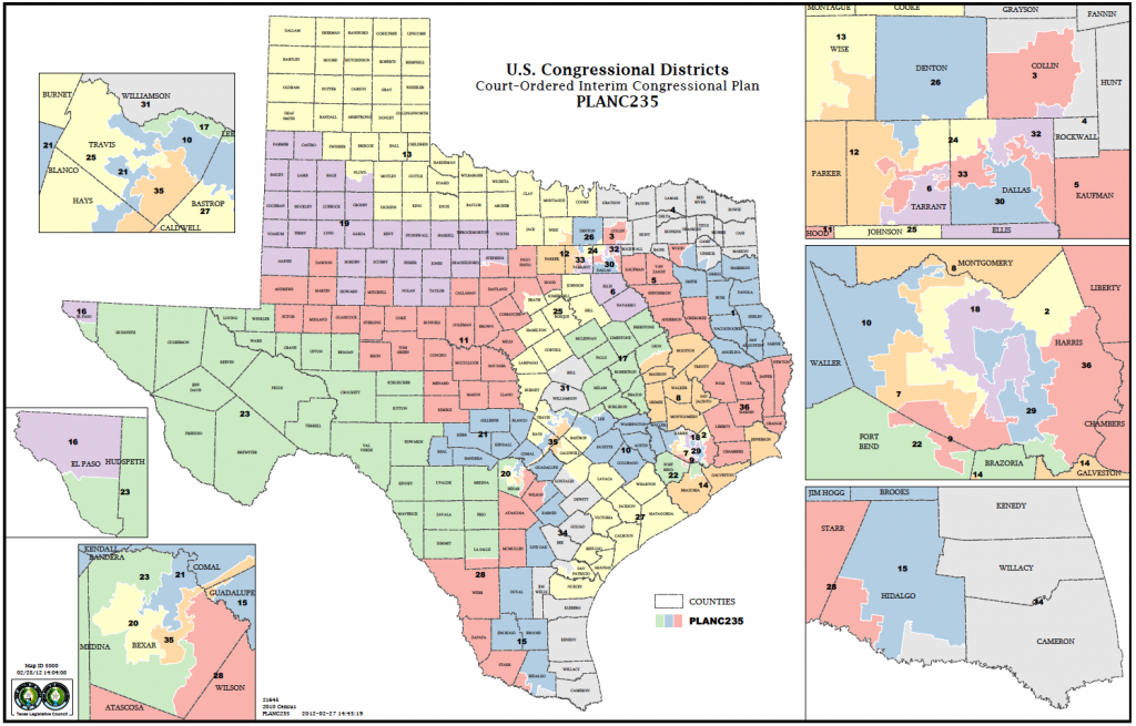 Texas Us Congressional District Map Printable Maps