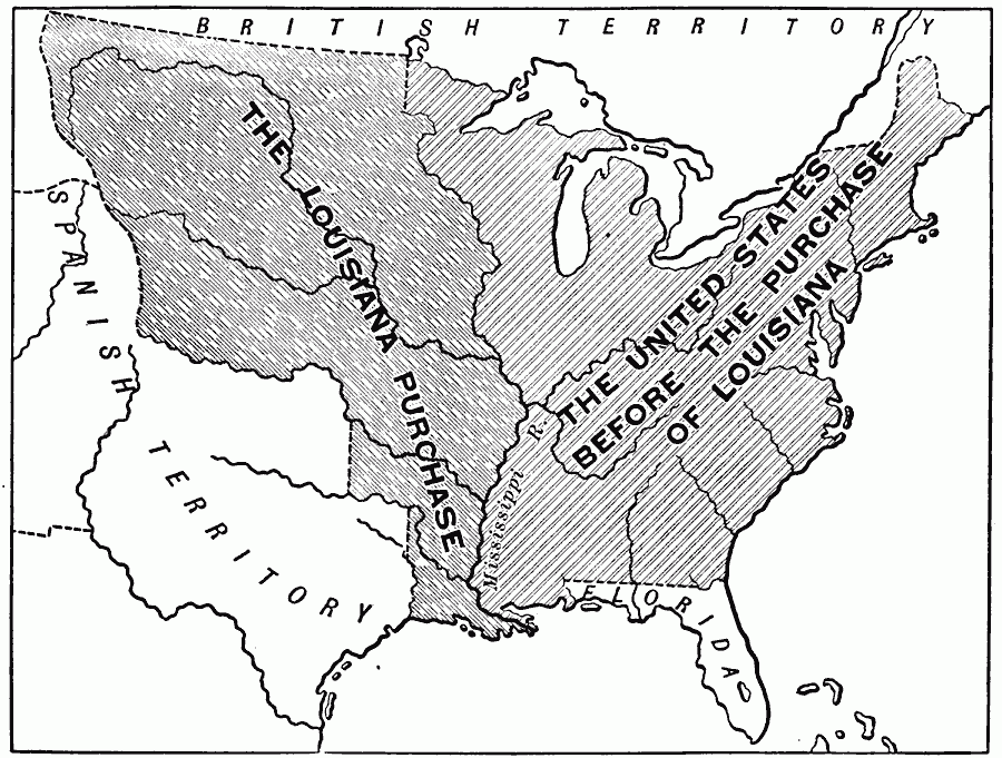 The Territory Of The United States Before And After The Louisiana Purchase