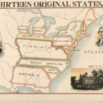 The Thirteen Original States 1783 Historical Maps United States Map