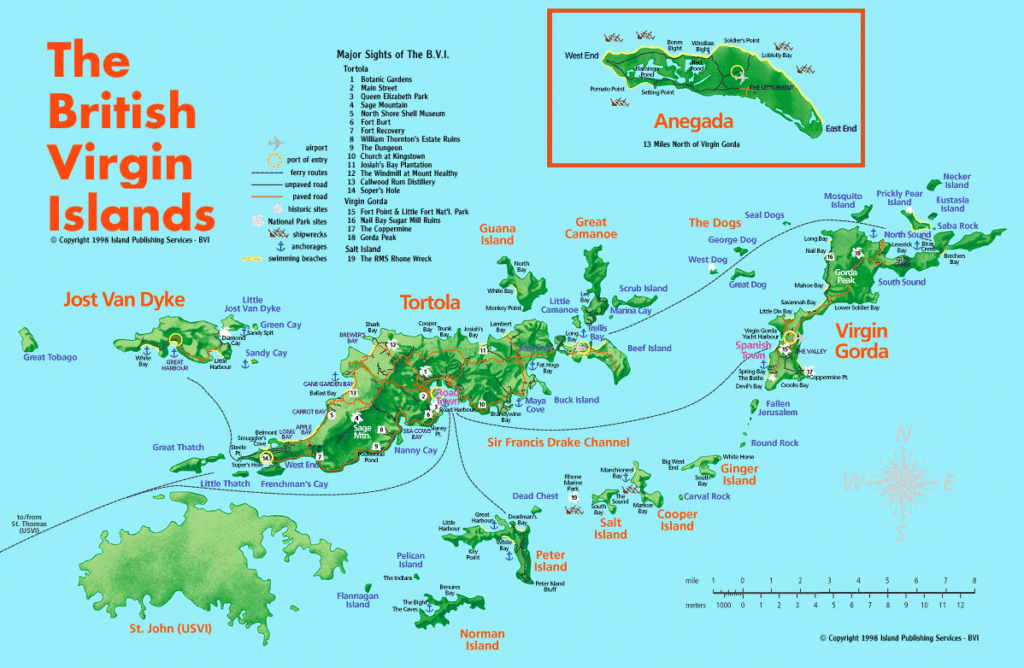 The U S Virgin Islands Map TravelsFinders Com