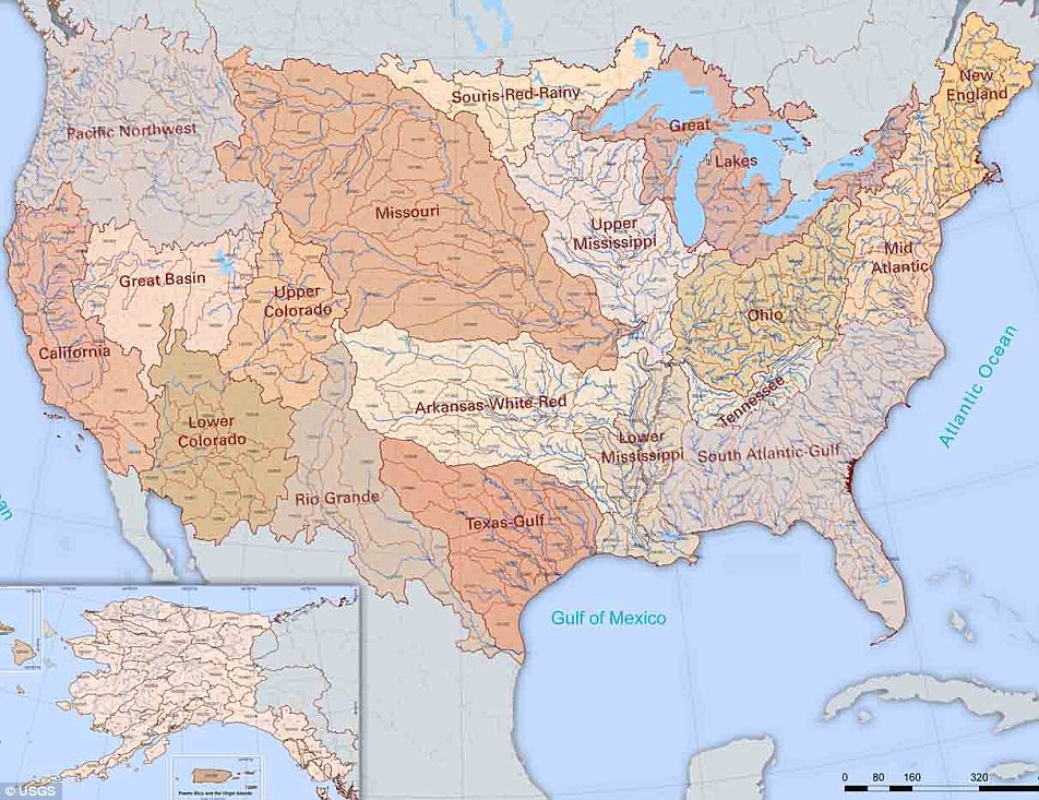 The Veins Of America Stunning Map Shows Every River Basin In The US 