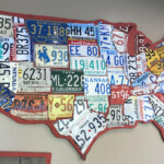 This Map Of The USA Made Out Of License Plates From Their Corresponding