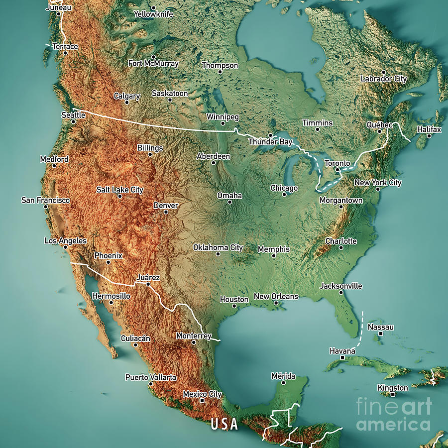 Topo Map Of Usa Topographic Map Of Usa With States