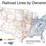 U S Rail Lines By Owner OC 3507 2480 Train Map Us Railroad