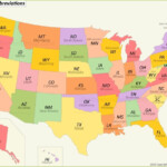 U S State Abbreviations Map