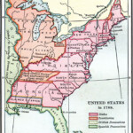 United States In 1789 Showing The State Territorial Claims