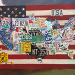 United States Map Made Of License Plates Washington Map State