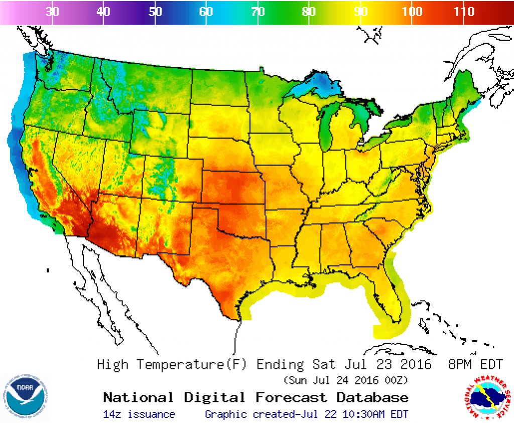 United States Weather Map Temperatures Map