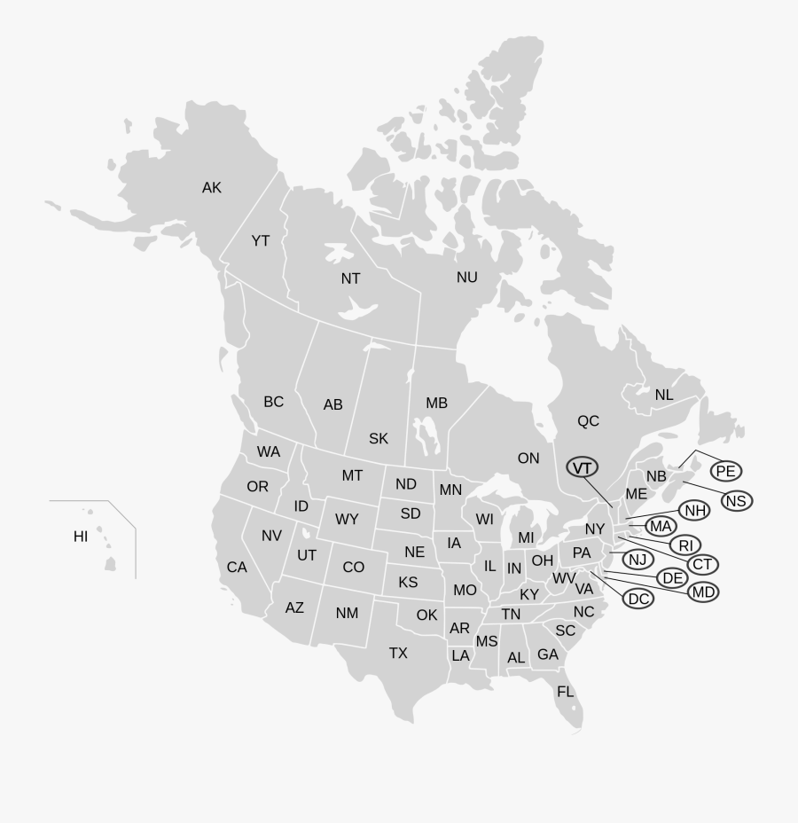 Us And Canada Map Labeled Free Transparent Clipart ClipartKey