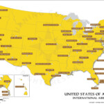 US International Airports Map United States International Airports Map