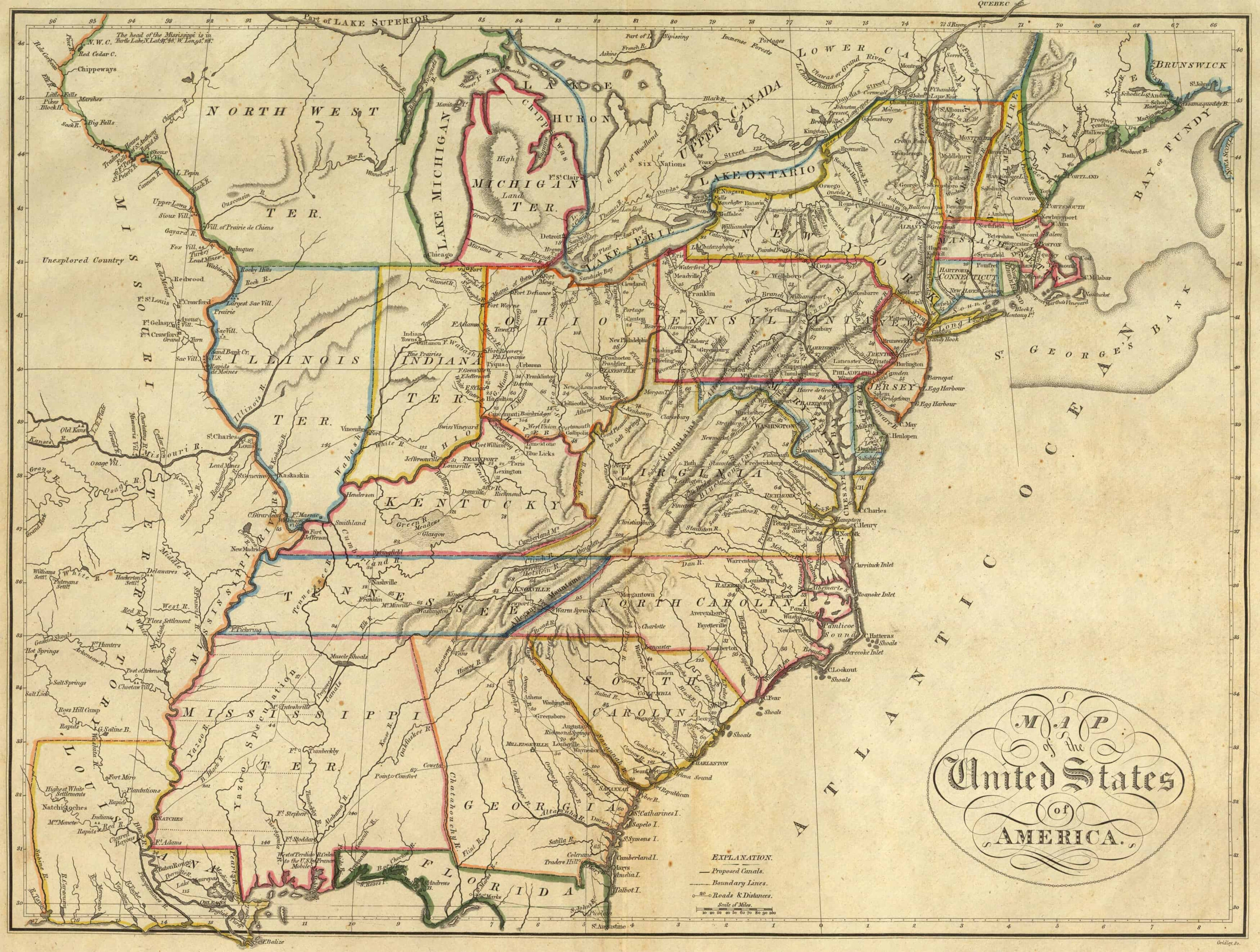US Map Collection Old Historical U S And State Maps