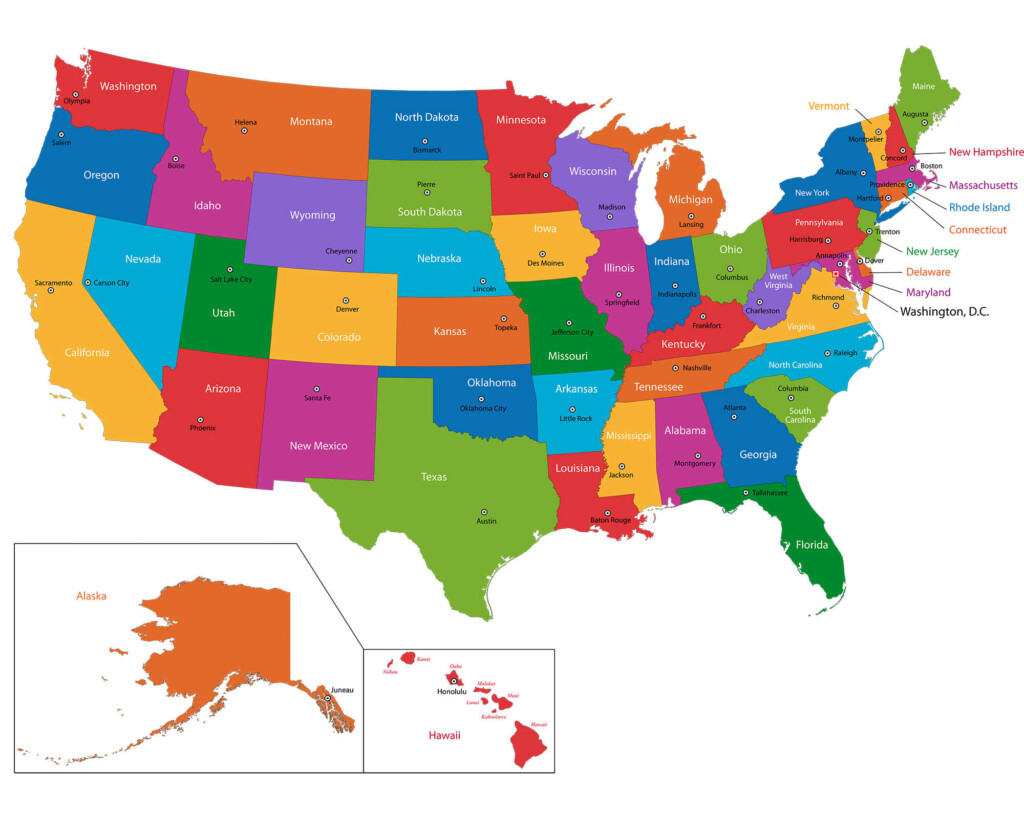 Us Map With States And Major Cities Fill In Map Of Us States Visited 